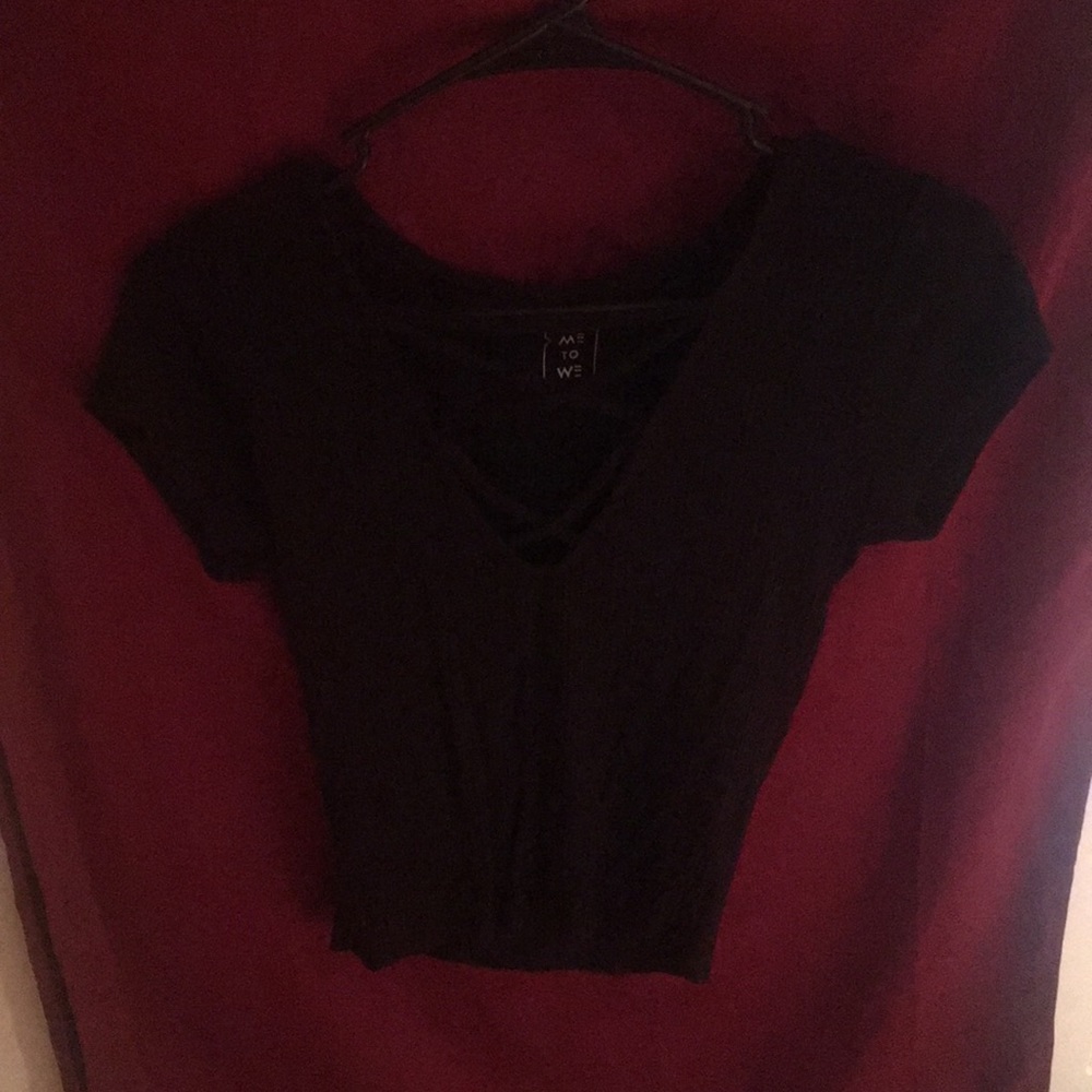 Cross over crop top